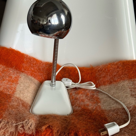 Vintage Lamp Gooseneck 60s Chrome Space Age Atomic Light Working Condition - Picture 14 of 16